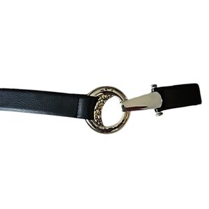CHICO'S Slide Adjustable Wide Black Belt M/L